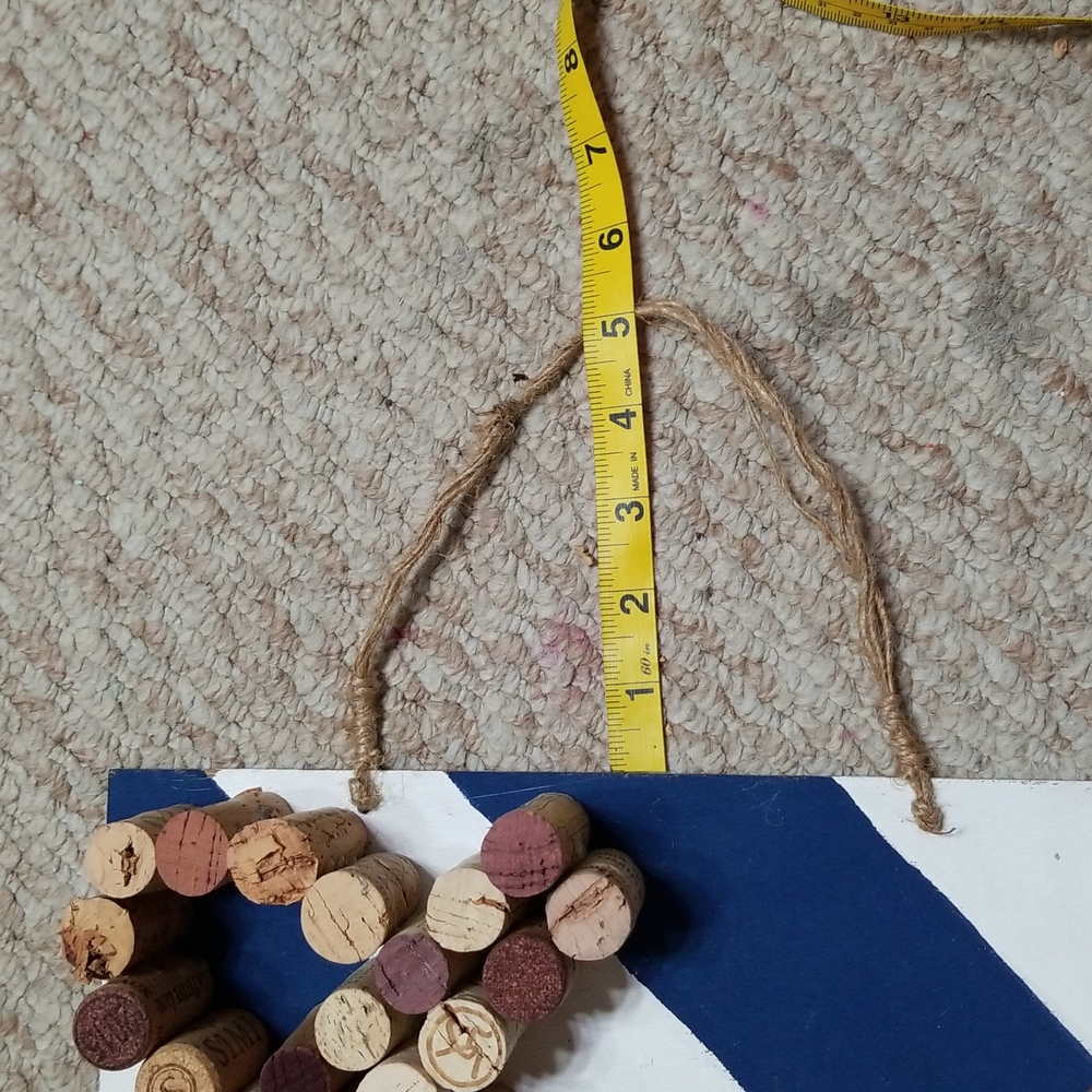 Hand Crafted Upcycled Nautical Anchor Wine Corks Wall Decor - Picture 4 of 7